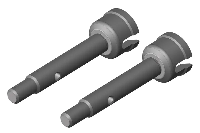 Corally - Wheel Shaft - Rear - Steel - 2 Pcs: Mammoth, Moxoo, Triton 1