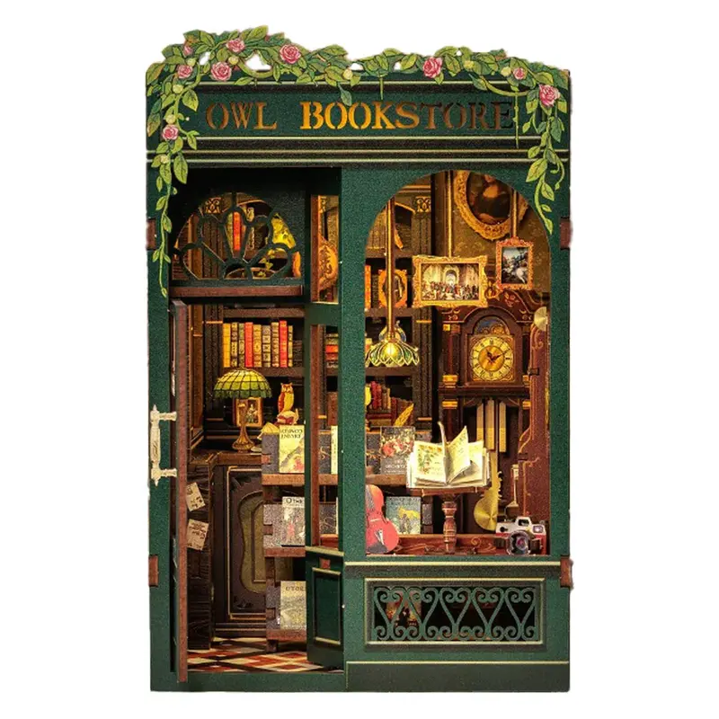 Cutebee - Owl Bookstore Book Nook 1