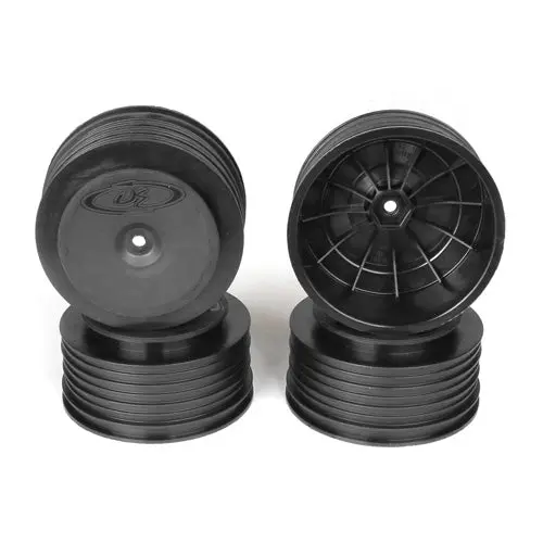 De Racing - Black Speedline Plus Sc Wheels For Kyosho Ultima Sc, Traxxas Slash (Rear), Slash 4X4 (4Pcs) 1