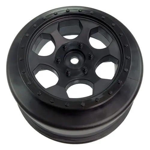 De Racing - Black Trinidad Sc Wheels For Associated Sc5m-Sc10-Prosc, +3Mm (4Pcs) 1