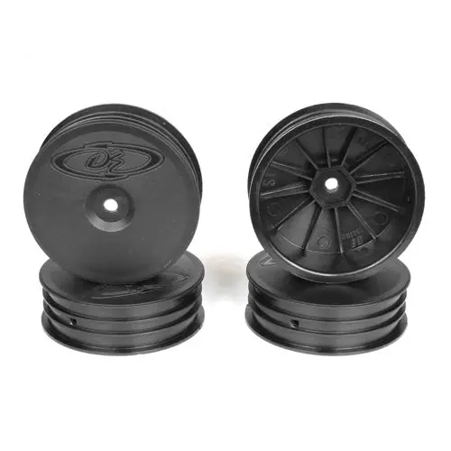 De Racing - Slim Speedline Buggy Wheels, Front, Black, For Tlr 22 3.0/4.0 (4Pcs) 1