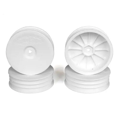 De Racing - Slim Speedline Buggy Wheels, Front, White, For Associated B6/B6d And Kyosho Rb6 (4Pcs) 1