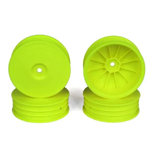 De Racing - Slim Speedline Buggy Wheels, Front, Yellow, For Tlr 22 3.0/4.0 (4Pcs) 1