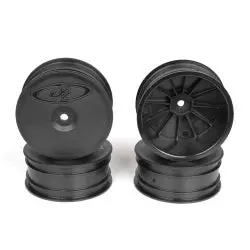 De Racing - Speedline Buggy Wheels, Black, Front, For Associated B64/B64d And Tlr 22 3.0/4.0 (4Pcs) 1