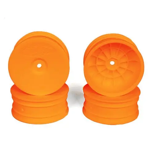De Racing - Speedline Buggy Wheels For Associated B6.1 / Kyosho Rb6 / Front / Orange (4 Pcs) 1