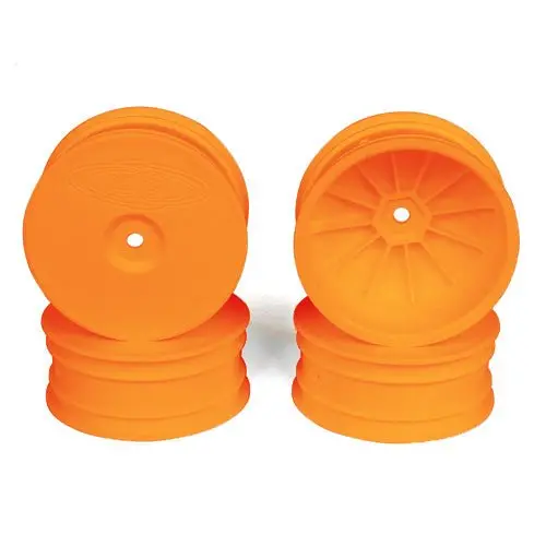 De Racing - Speedline Buggy Wheels For Tlr 22-4 / Tekno Eb410 / Front / Orange (4 Pcs) 1