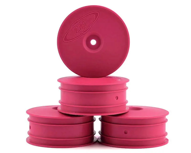 De Racing - Speedline Buggy Wheels For Tlr 22-4 / Tekno Eb410 / Front / Pink (4 Pcs) 1