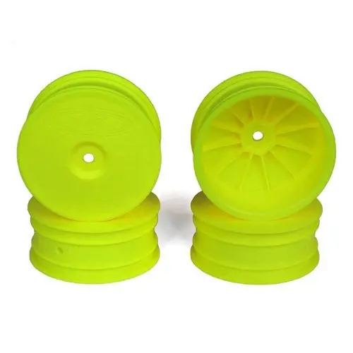 De Racing - Speedline Buggy Wheels, Yellow, Front, For B64/B64d And Tlr 22 3.0/4.0 (4Pcs) 1