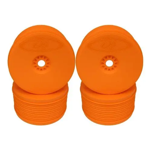 De Racing - Speedline Plus 1/8 Truggy Wheels, Orange (4 Pack) 1