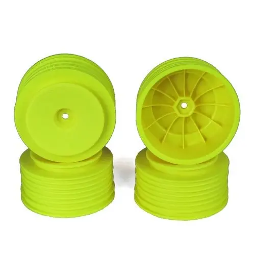 De Racing - Speedline Plus Short Course Wheels, For Associated Sc5m-Sc10, Yellow, +3Mm, (4Pcs) 1