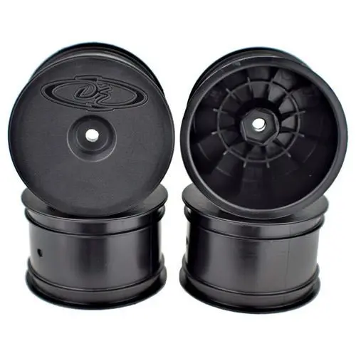 De Racing - Speedline Rear Buggy Wheels, For Associated B6-B64, Tlr 22-22-4, Black, (4Pcs) 1