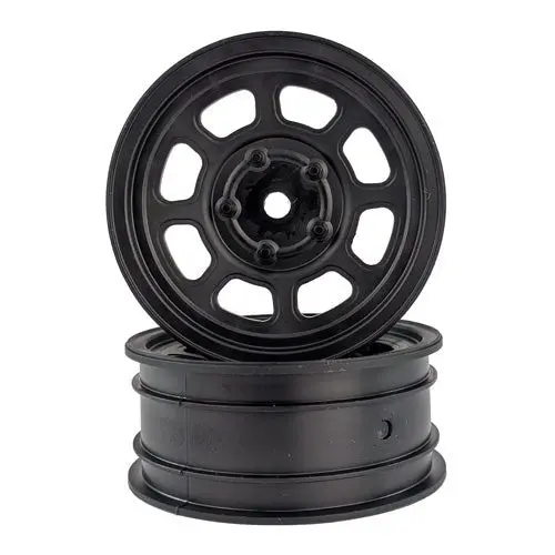 De Racing - Speedway Buggy Wheels, For Associated B6/Customworks 4, Front, Black, 4Pcs 1