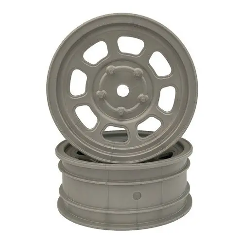 De Racing - Speedway Buggy Wheels, For Associated B6/Customworks 4, Front, Silver, 4Pcs 1