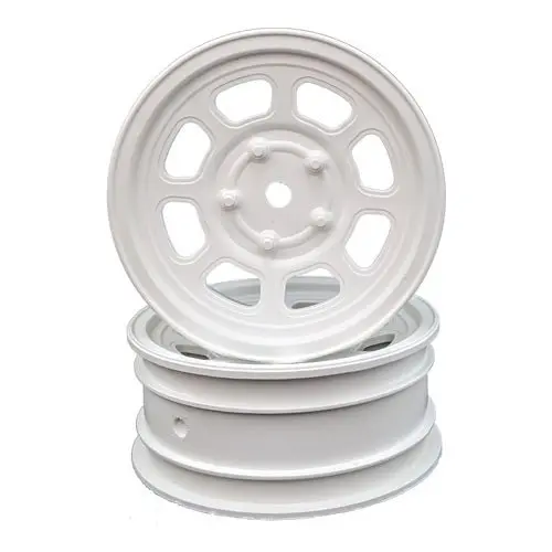 De Racing - Speedway Buggy Wheels, For Associated B6/Customworks 4, Front, White, 4Pcs 1