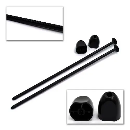 De Racing - Zip Stix / Black / 4Pcs 1