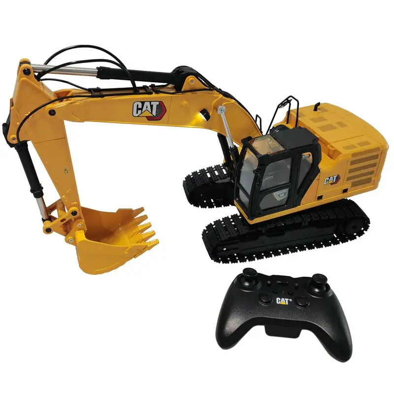 Diecast Masters - 1/16 Scale Rc Caterpillar 320 Hydraulic Excavator With Grapple And Hammer Attachments, Rtr 1