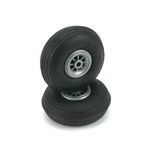 Dubro - 2" Diameter Treaded Surface Tires And Wheels 2/Pkg 1