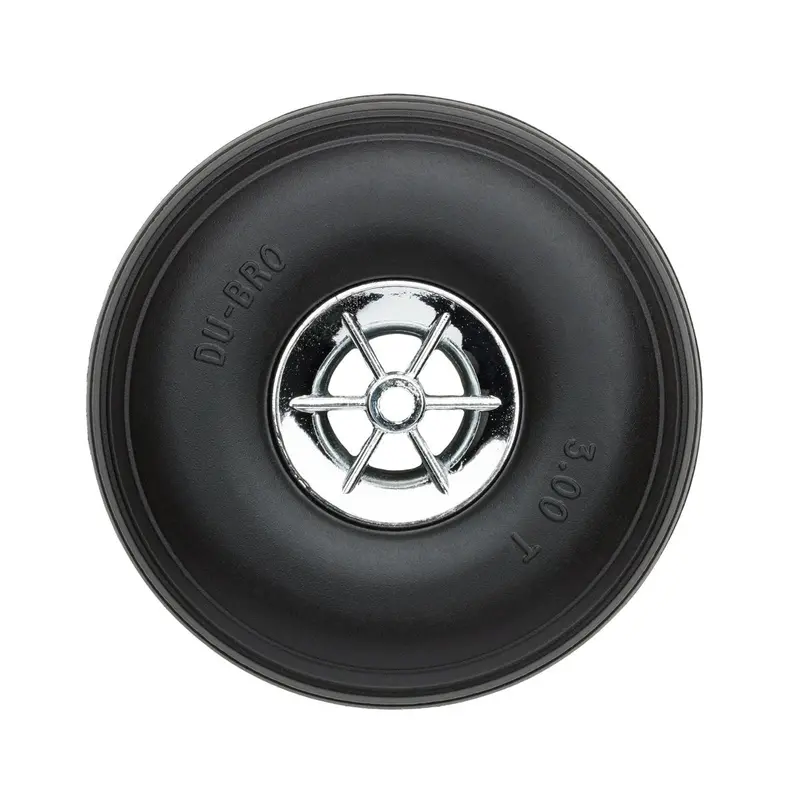 Dubro - 3" Diameter Treaded Tires On Chrome Wheels 2/Pkg 2