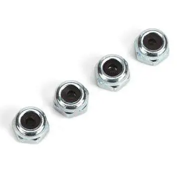 Dubro - 6-32 Nylon Insert Lock Nuts, Zinc Plated, Aircraft Quality 4/Pkg 1