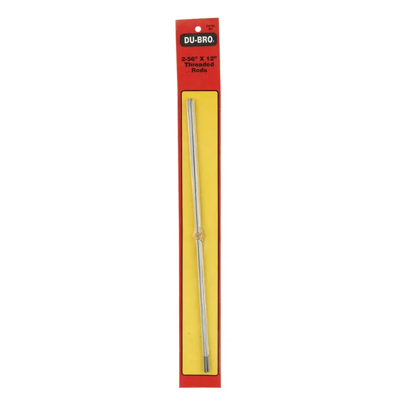Dubro Products - 2-56X12" Threaded Rods, 6/Pkg 1