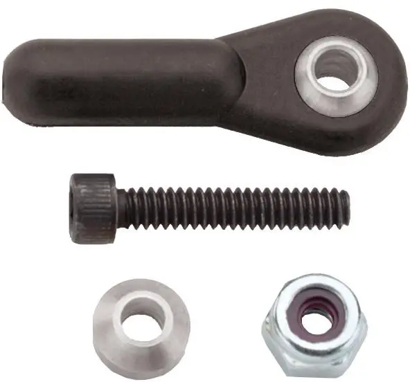 Dubro Products - 6-32 Heavy Duty Ball Links W/ 4-40X5/8" Bolt 12/Pkg 1