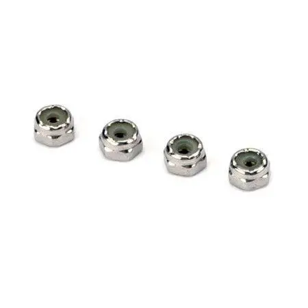 Dubro Products - 6-32 Stainless Steel Nylon Insert Lock Nuts 4/Pkg 1
