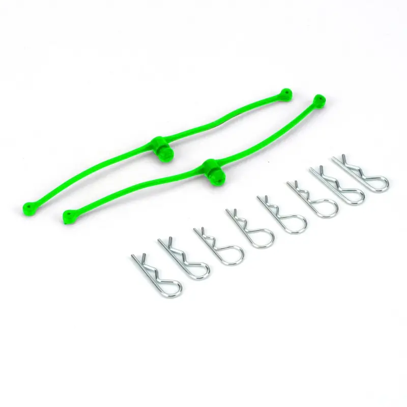 Dubro Products - Body Klip Retainers, Green 1