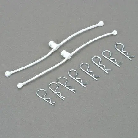 Dubro Products - Body Klip Retainers-White 1