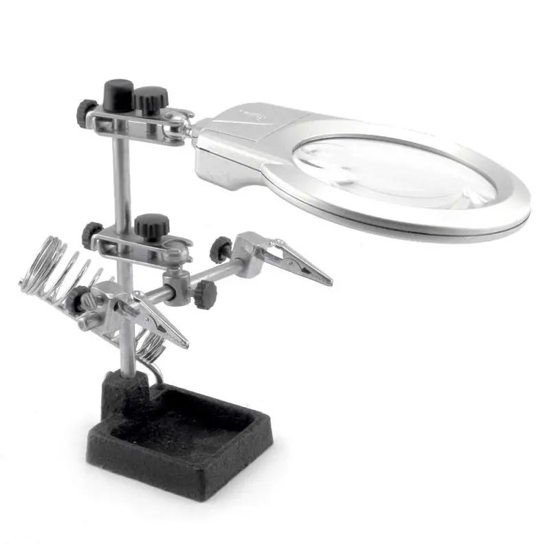 Enkay - Helping Hands Magnifier With Soldering Iron Holder & Led 1