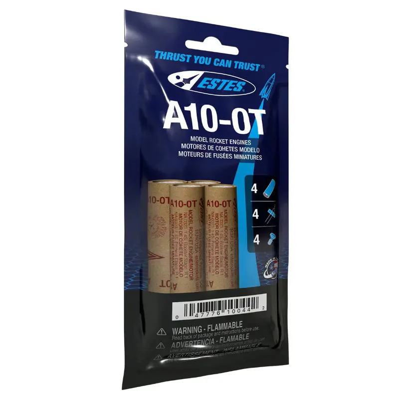 Estes Rockets - A10-0T Model Rocket Engines, (4Pk) 1