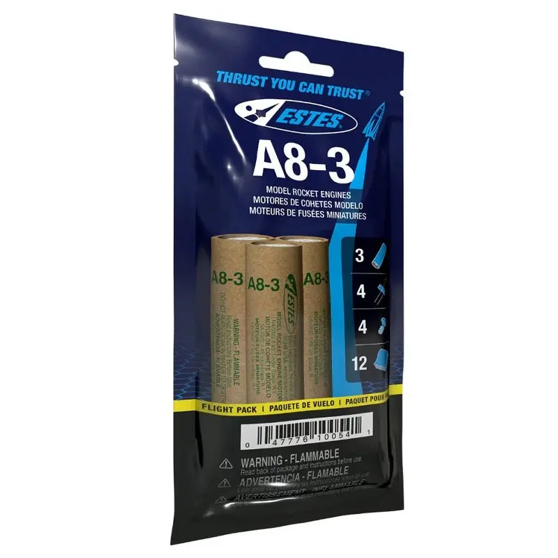 Estes Rockets - A8-3 Model Rocket Engine Fp (Flight Pack) 1