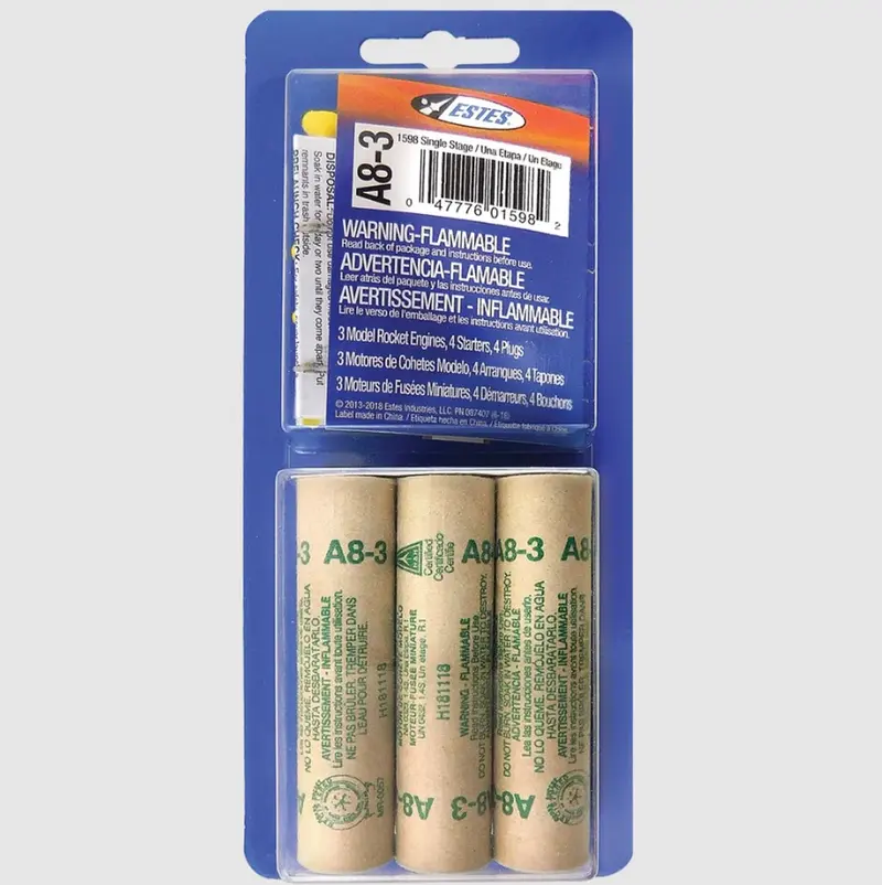 Estes Rockets - A8-3 Model Rocket Engines (3Pk) 1