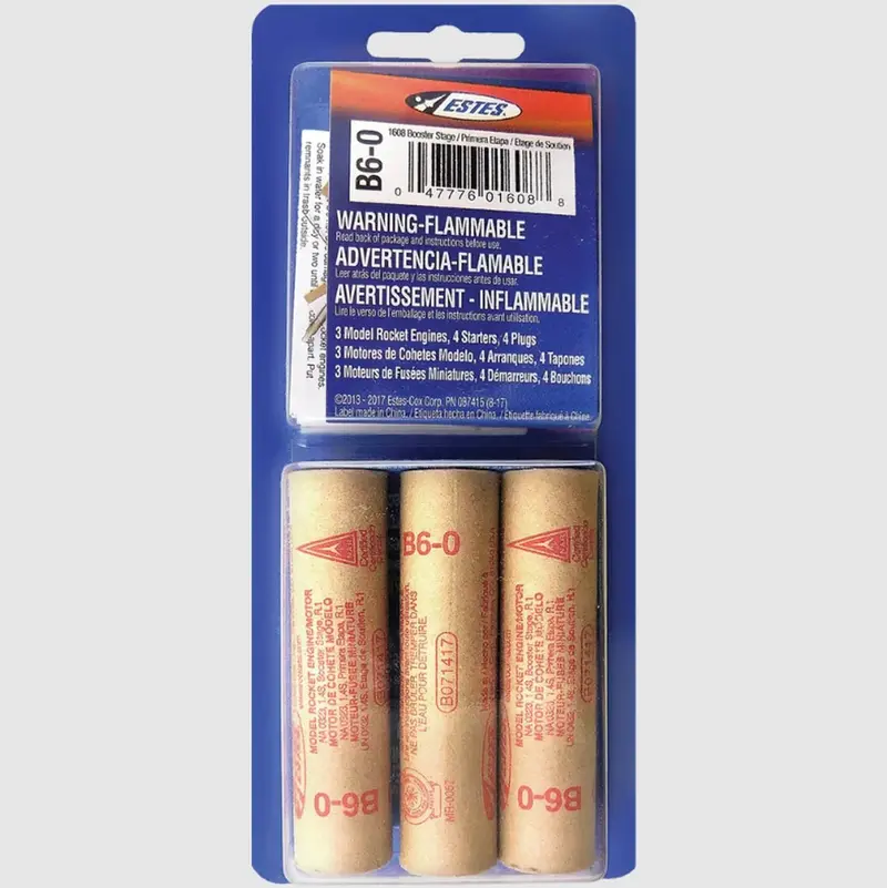 Estes Rockets - B6-0 Model Rocket Engines (3Pk) 1