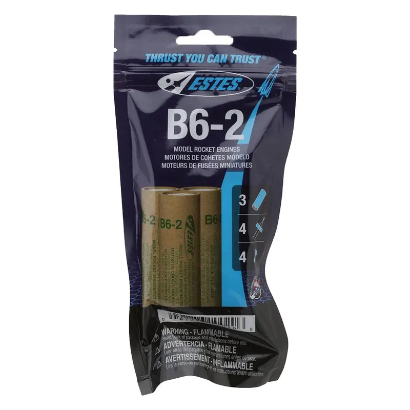 Estes Rockets - B6-2 Model Rocket Engines, (3Pk) 1