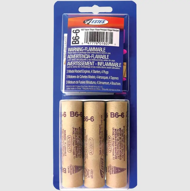 Estes Rockets - B6-6 Model Rocket Engines (3Pk) 1