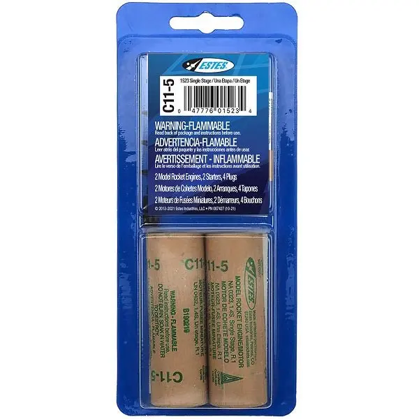 Estes Rockets - C11-5 Model Rocket Engines (2Pk) 1