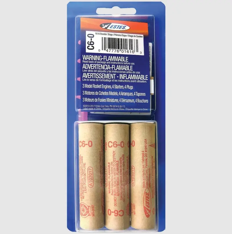 Estes Rockets - C6-0 Model Rocket Engines (3Pk) 1
