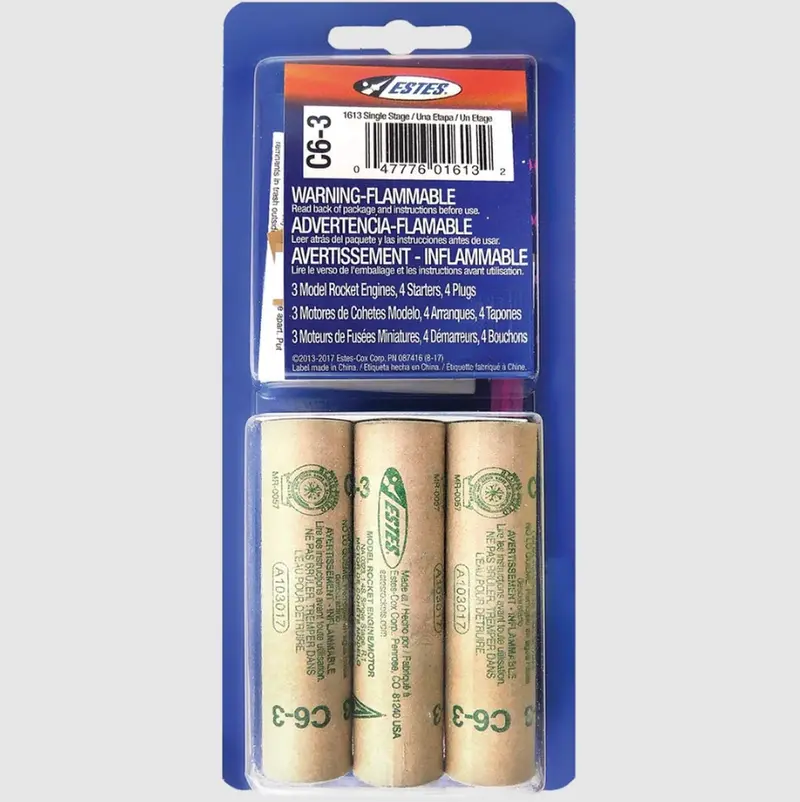 Estes Rockets - C6-3 Model Rocket Engines (3Pk) 1