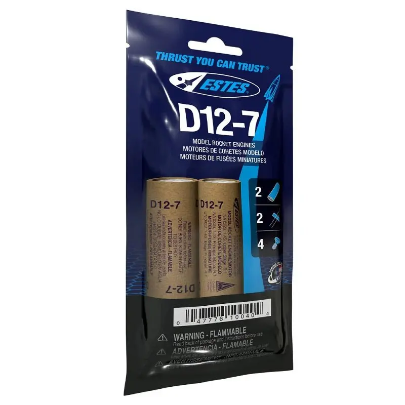 Estes Rockets - D12-7 Model Rocket Engines, (2Pk) 1