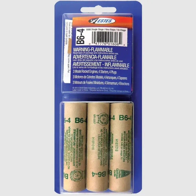 Estes Rockets - Rockets B6-4 Model Rocket Engines (3Pk) 1