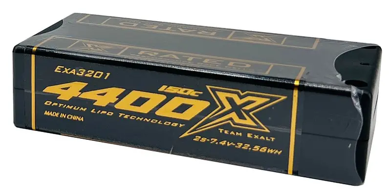 Exalt - 2S 7.4V 4400Mah 150C Shorty W/5Mm Bullets, X-Rated Lipo Battery Series 1