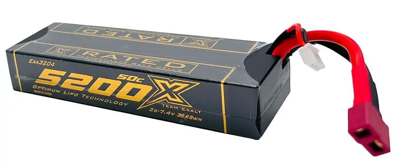 Exalt - 2S 7.4V 5200Mah 120C Stick W/Deans Connector, X-Rated Lipo Battery Series 1