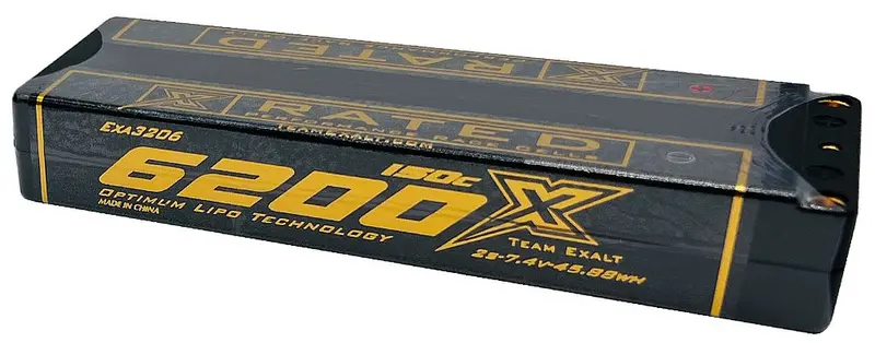 Exalt - 2S 7.4V 6100Mah 135C Stick W/5Mm Bullets, X-Rated Lipo Battery Series 1