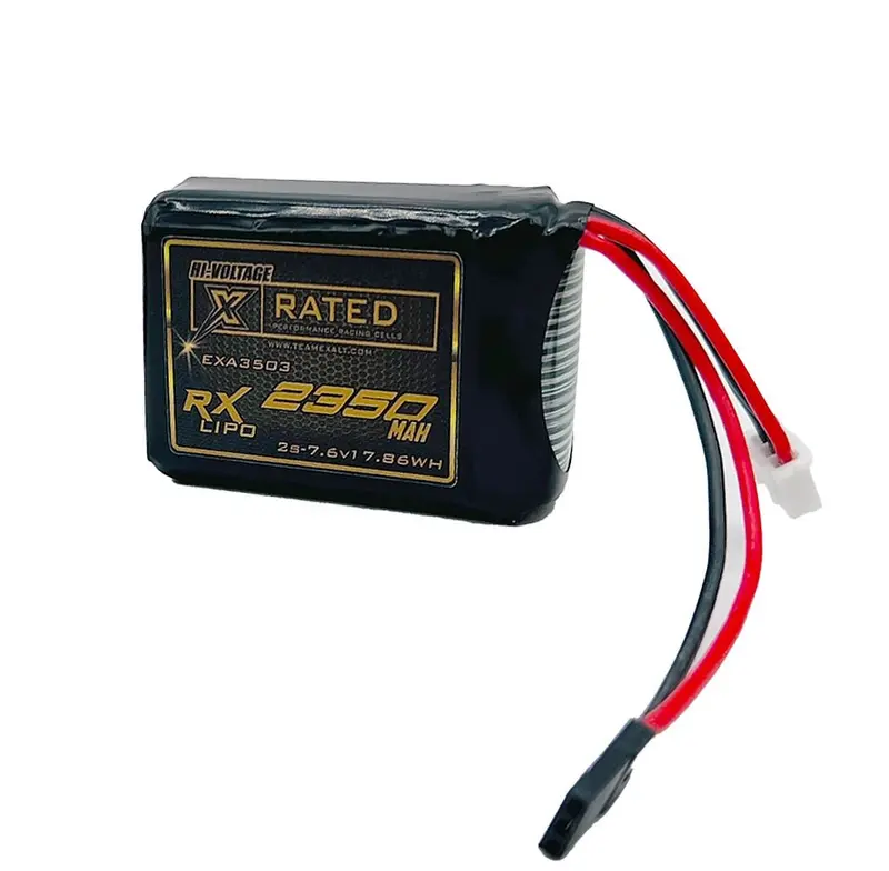 Exalt - 2S 7.6V 2350Mah Rx Hump W/Futaba Connector, X-Rated Lipo Battery Series 1