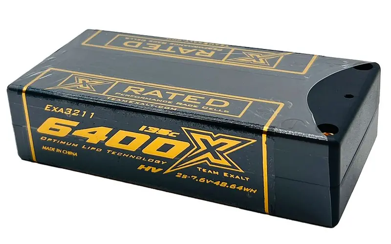Exalt - 2S 7.6V 6400Mah 135C Shorty W/5Mm Bullets Hvx-Rated Lipo Battery Series 1