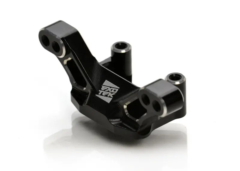 Exotek Racing - 22S Hd Front Camber Block, 7075 Black With Silver 1