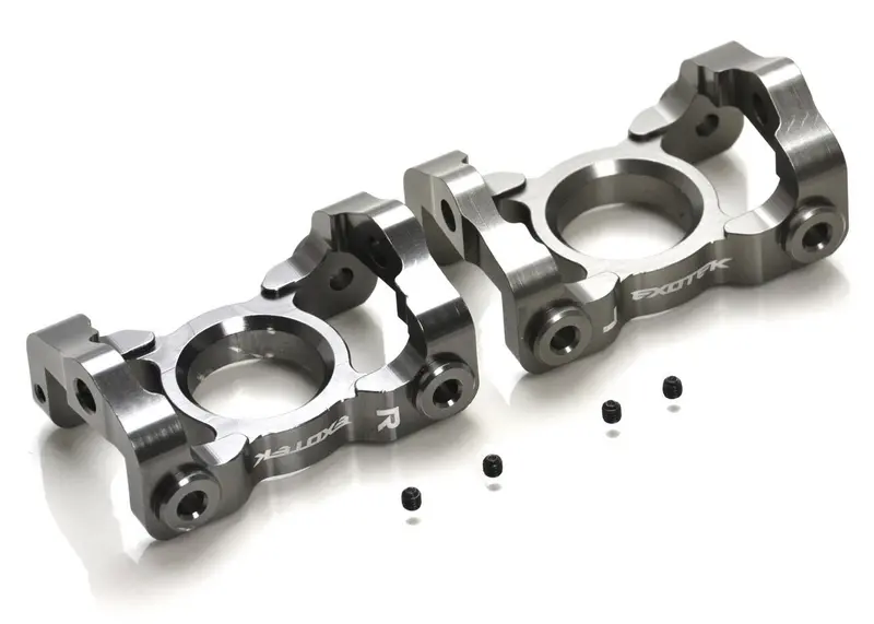 Exotek Racing - Alloy Front C Hub, (1 Pair), Lst 3Xl, Gun Metal 1