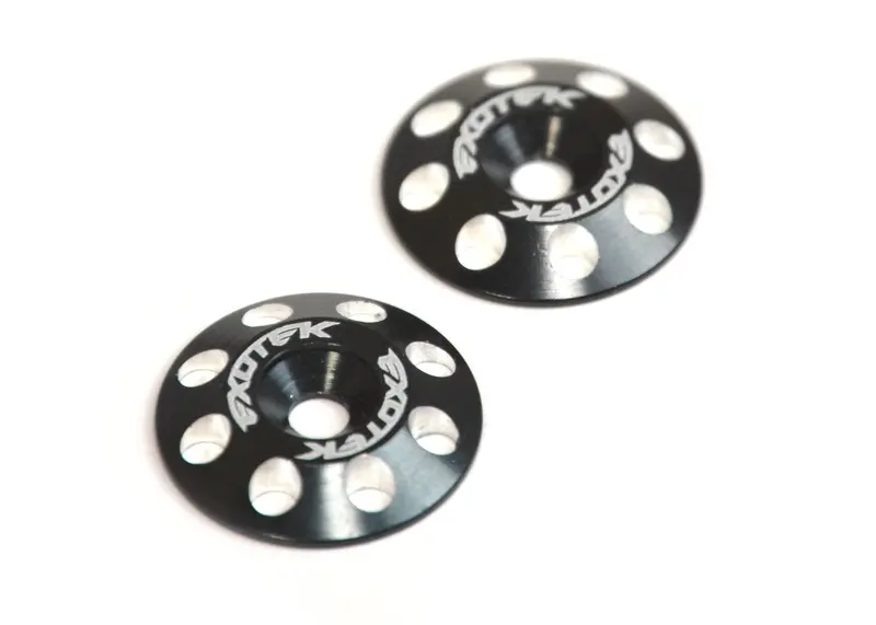 Exotek Racing - Flite Wing Buttons V2, 6061 Aluminum, Black Anodized 1