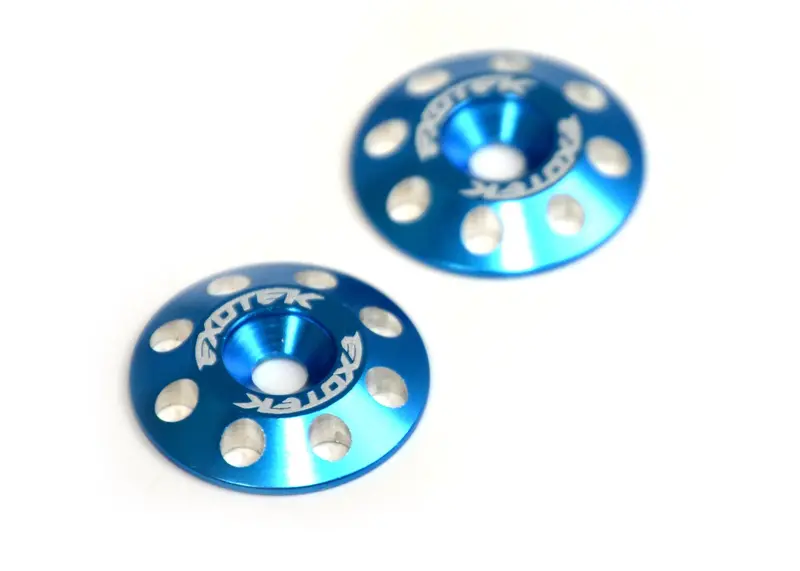 Exotek Racing - Flite Wing Buttons V2, 6061 Aluminum, Blue Anodized 1