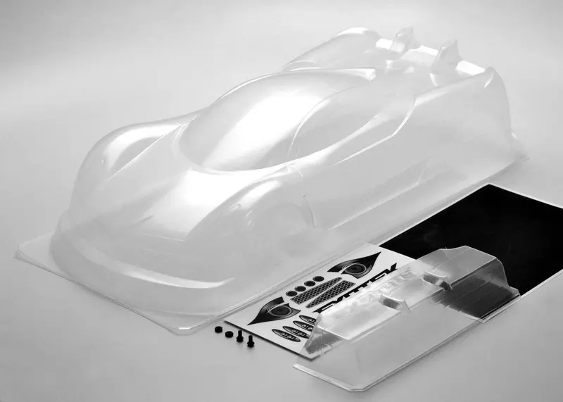 Exotek Racing - P1-Z 1/10 Usgt Race Body, Clear Lexan W/ Wing 1